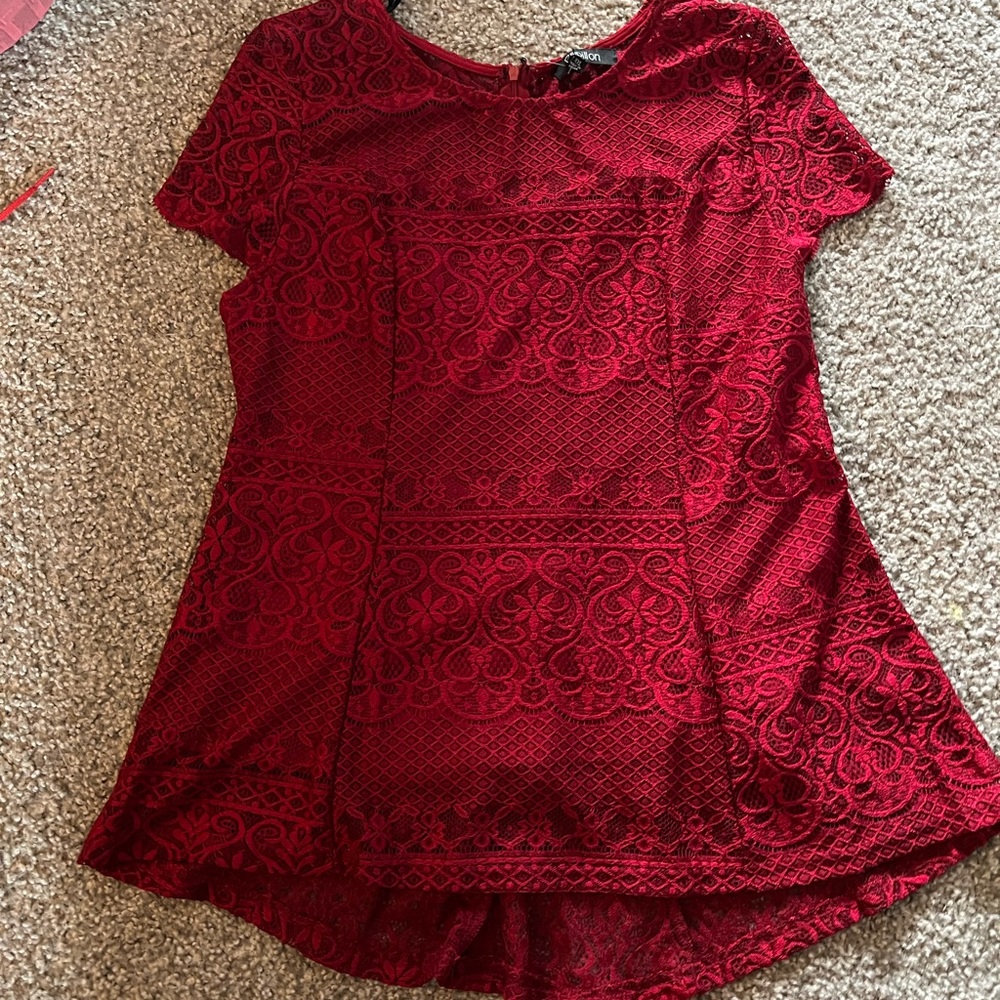 Red dress shirt